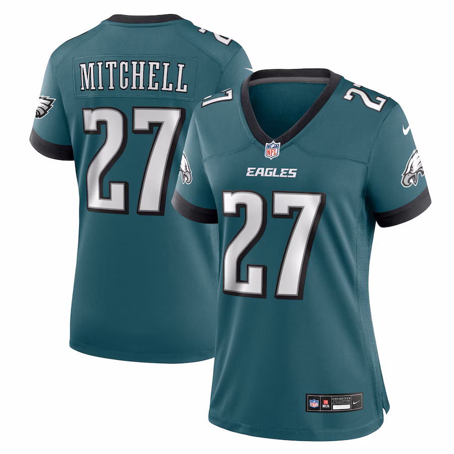 Women's Philadelphia Eagles Quinyon Mitchell Nike Midnight Green Team Game Jersey