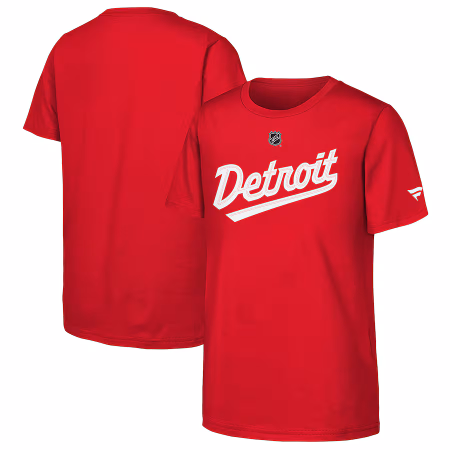 Youth Detroit Red Wings Fanatics Red 2025 NHL Stadium Series Locker Room T-Shirt