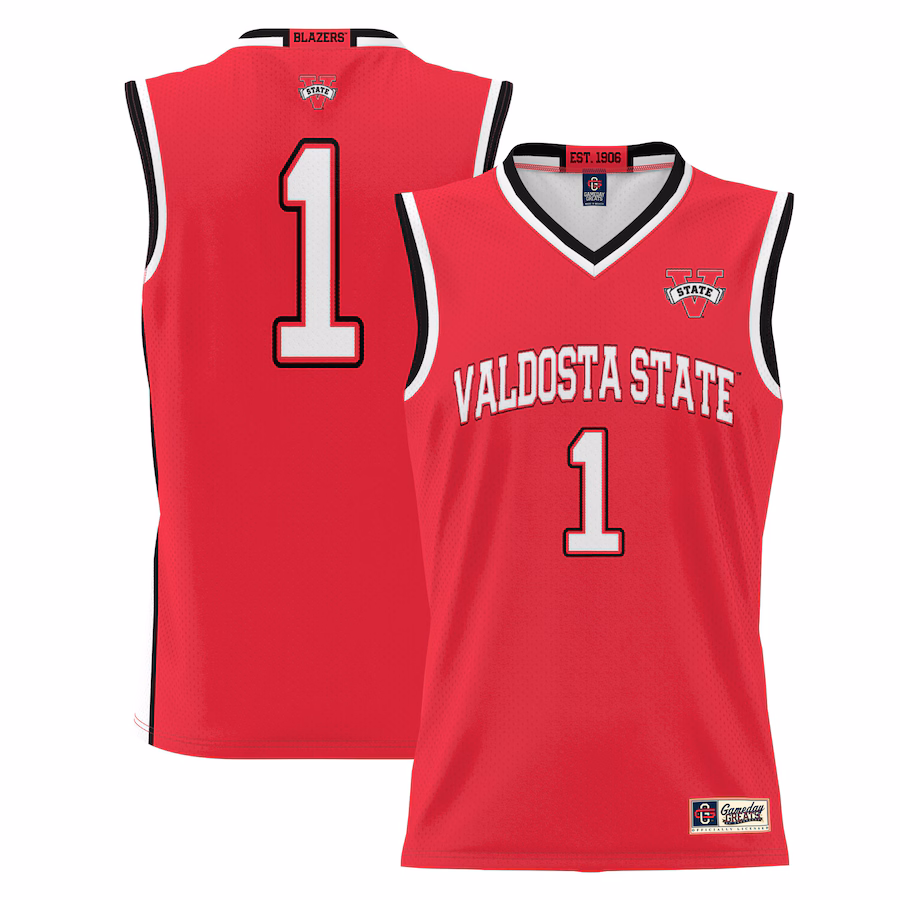 Male GameDay Greats #1  Red Valdosta State Blazers  Lightweight Basketball Jersey