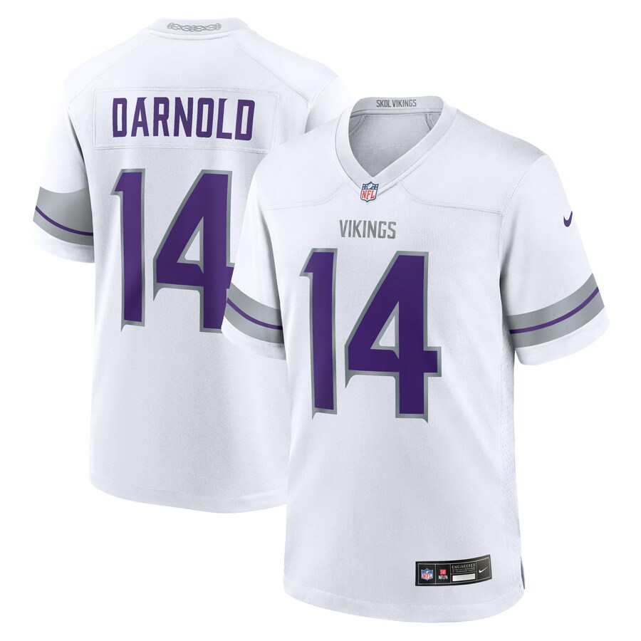 Men's Minnesota Vikings Sam Darnold Nike White Alternate Game Player Jersey