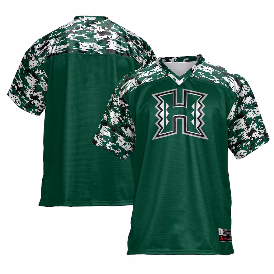 Men's GameDay Greats Green Hawaii Rainbow Warriors Football Jersey