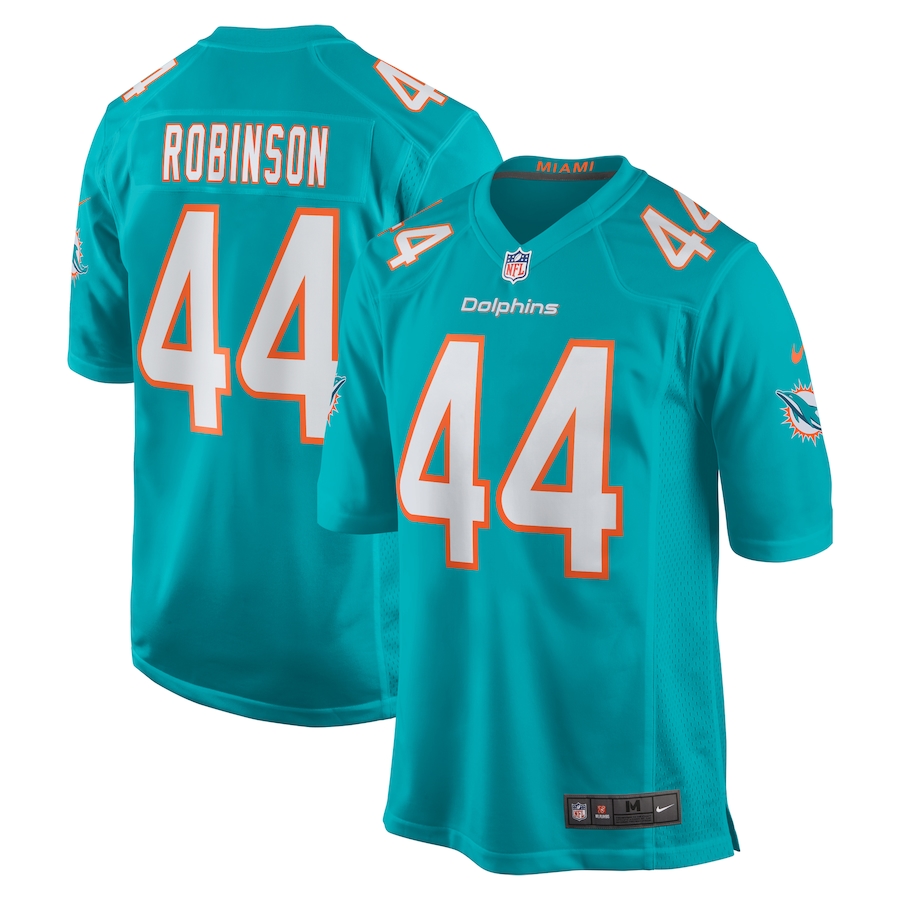 Men's Miami Dolphins Chop Robinson Nike Aqua Player Game Jersey