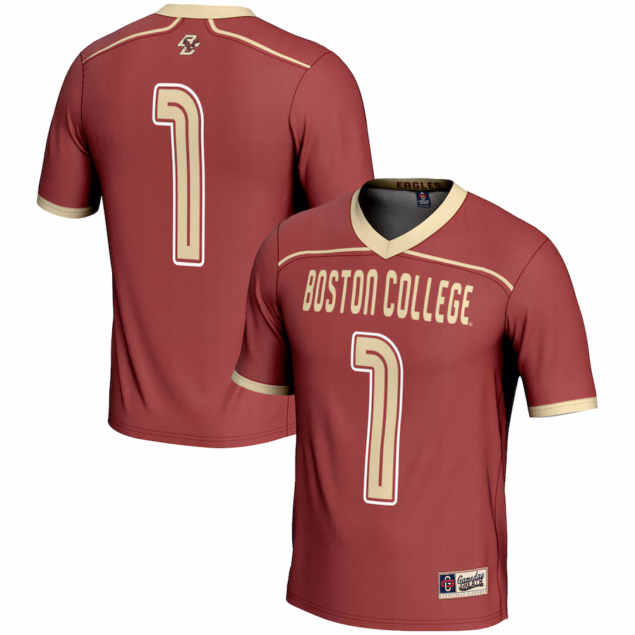 Men's GameDay Greats  Maroon Boston College Eagles #1 Lightweight Lacrosse Jersey