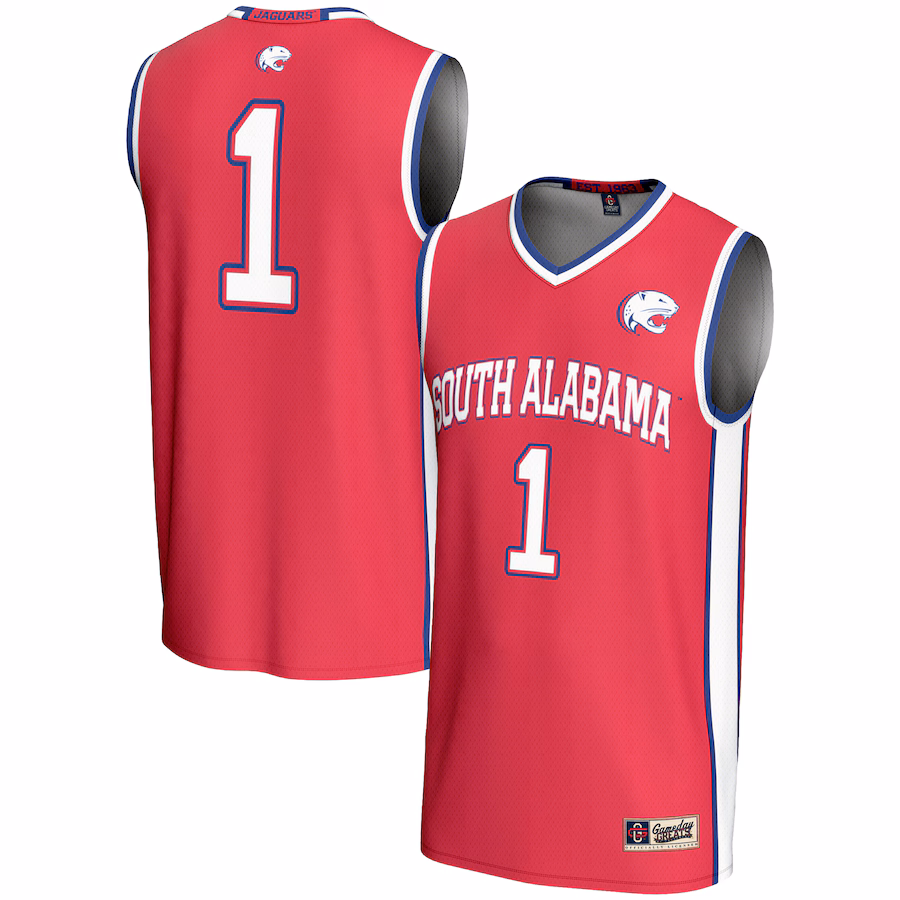 Men's GameDay Greats #1  Red South Alabama Jaguars  Lightweight Basketball Jersey