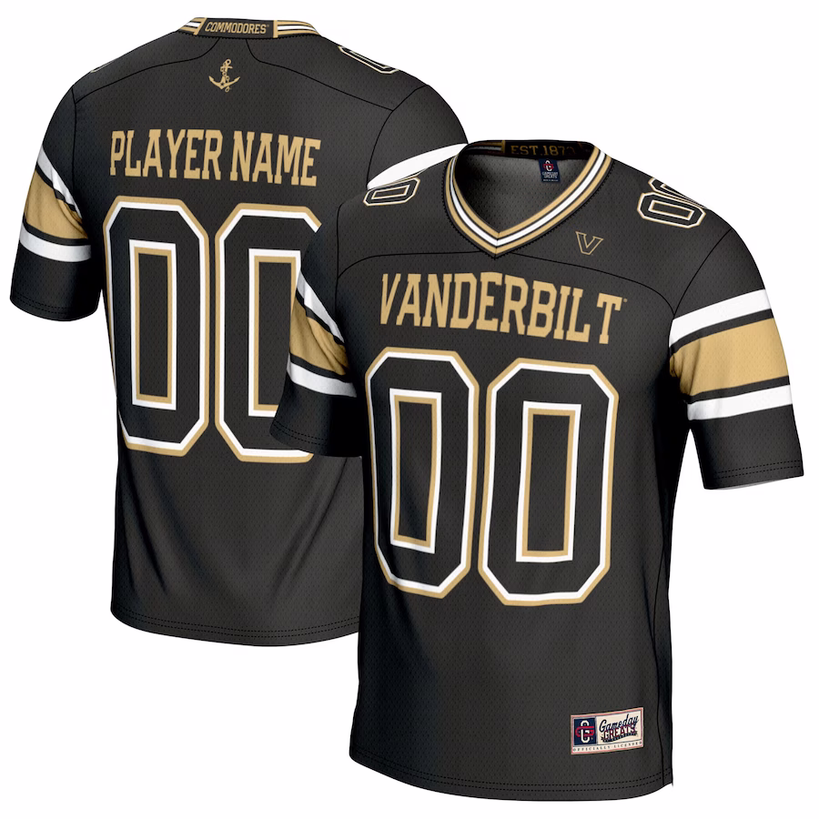 Vanderbilt Commodores GameDay Greats NIL Pick-A-Player Football Jersey - Black