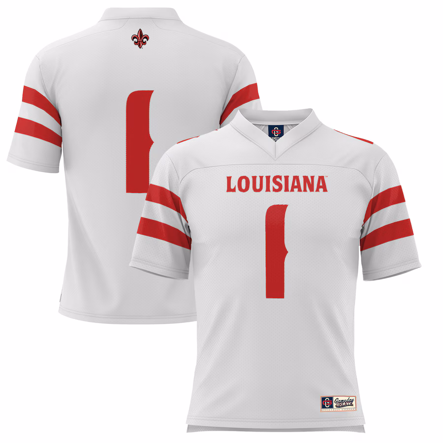 Men's GameDay Greats #1 White Louisiana Ragin' Cajuns Football Jersey