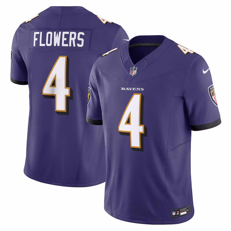 Men's Baltimore Ravens Zay Flowers Nike Purple Vapor F.U.S.E. Limited Jersey
