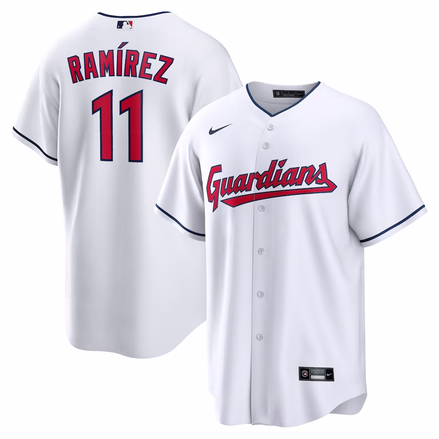 Men's Cleveland Guardians José Ramírez Nike White Replica Player Jersey