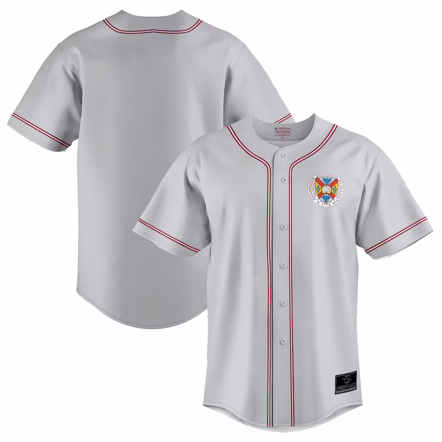 Hampden-Sydney College Tigers ProSphere  Baseball Jersey - Gray