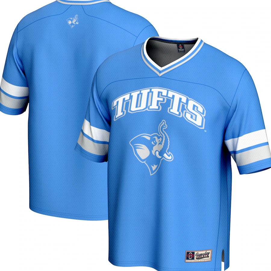 Men's GameDay Greats Blue Tufts University Jumbos Spirit Football Jersey