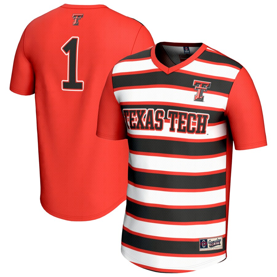 Unisex GameDay Greats #1 Red Texas Tech Red Raiders Lightweight Soccer Fashion Jersey