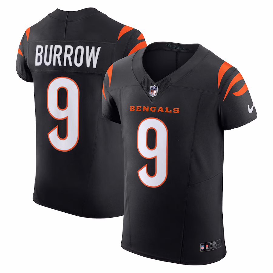 Men's Cincinnati Bengals Joe Burrow Nike Black Vapor F.U.S.E. Elite Jersey