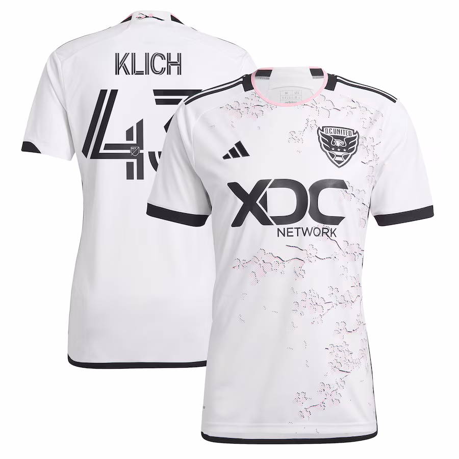 Men's D.C. United Mateusz Klich adidas White 2023 The Cherry Blossom Kit Replica Player Jersey