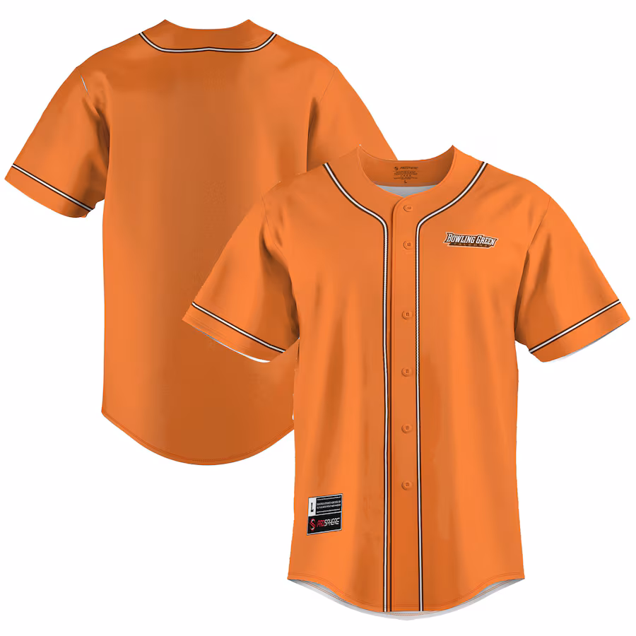Men's GameDay Greats  Orange Bowling Green St. Falcons  Lightweight Baseball Jersey