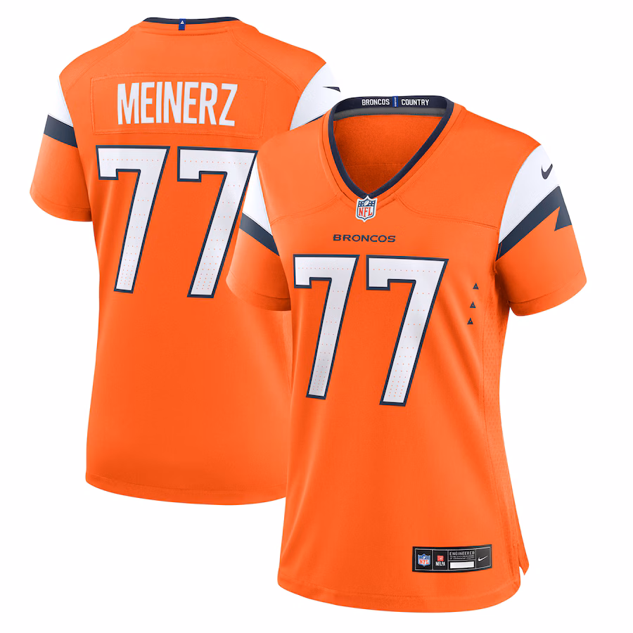 Women's Denver Broncos Quinn Meinerz Nike Orange Team Game Jersey