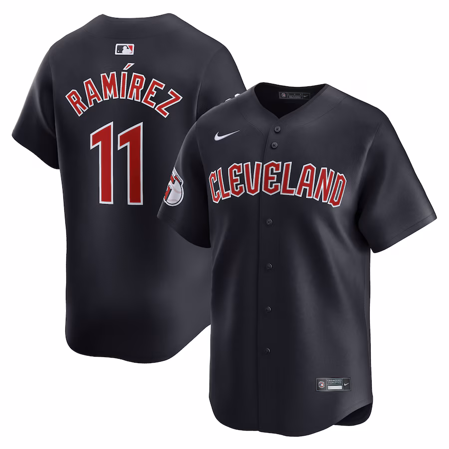Men's Cleveland Guardians José Ramírez Nike Navy Alternate Limited Player Jersey