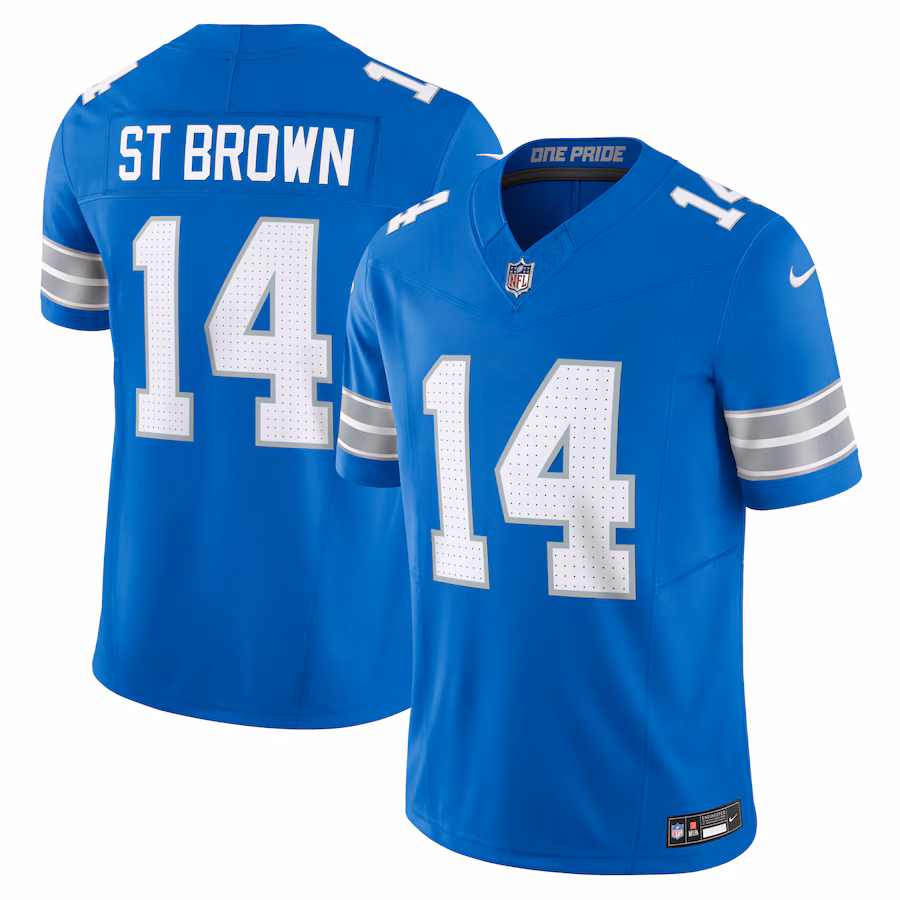 Men's Detroit Lions Amon-Ra St. Brown Nike Blue Vapor F.U.S.E. Limited Jersey