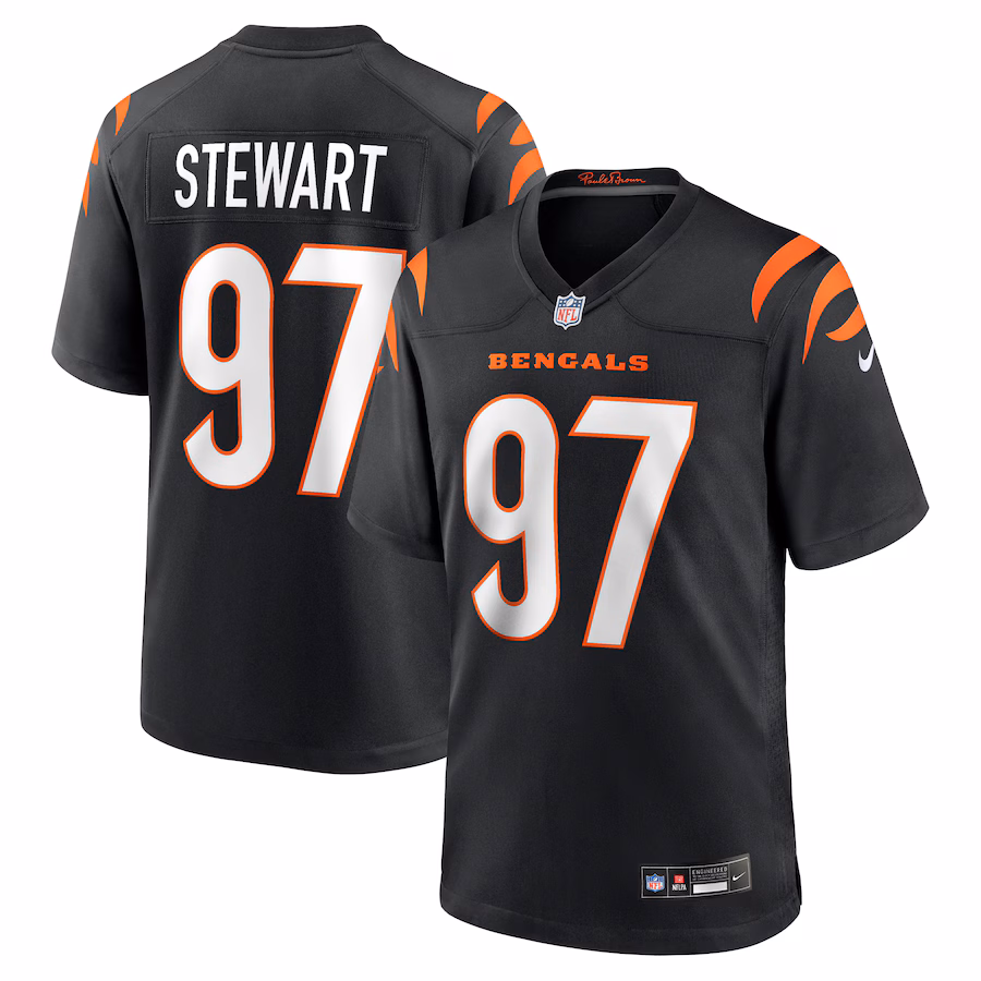 Men's Cincinnati Bengals Shemar Stewart Nike Black Team Game Jersey