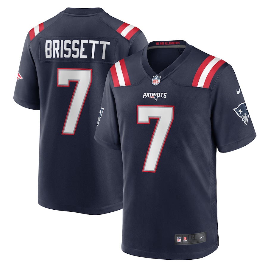 Men's New England Patriots Jacoby Brissett Nike Navy Game Jersey