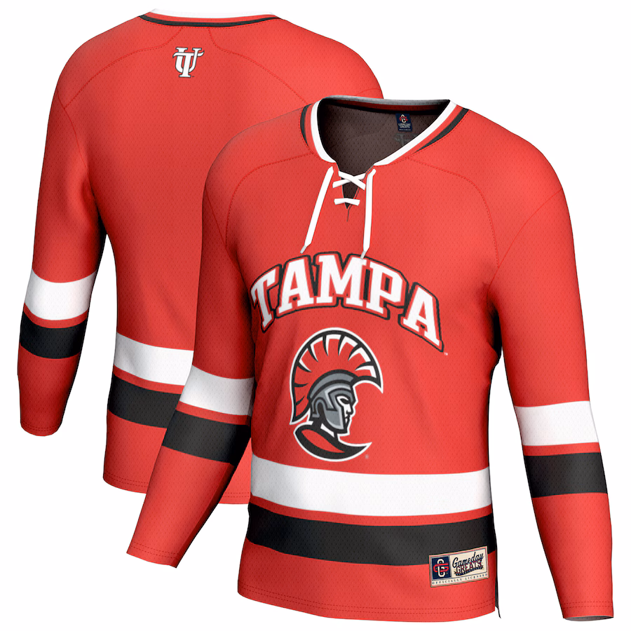 Men's GameDay Greats Red Tampa Spartans Spirit Hockey Jersey