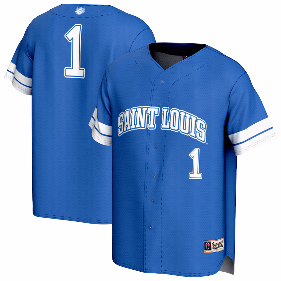 Youth GameDay Greats #1 Blue Saint Louis Billikens Lightweight Collegiate Baseball Fashion Jersey