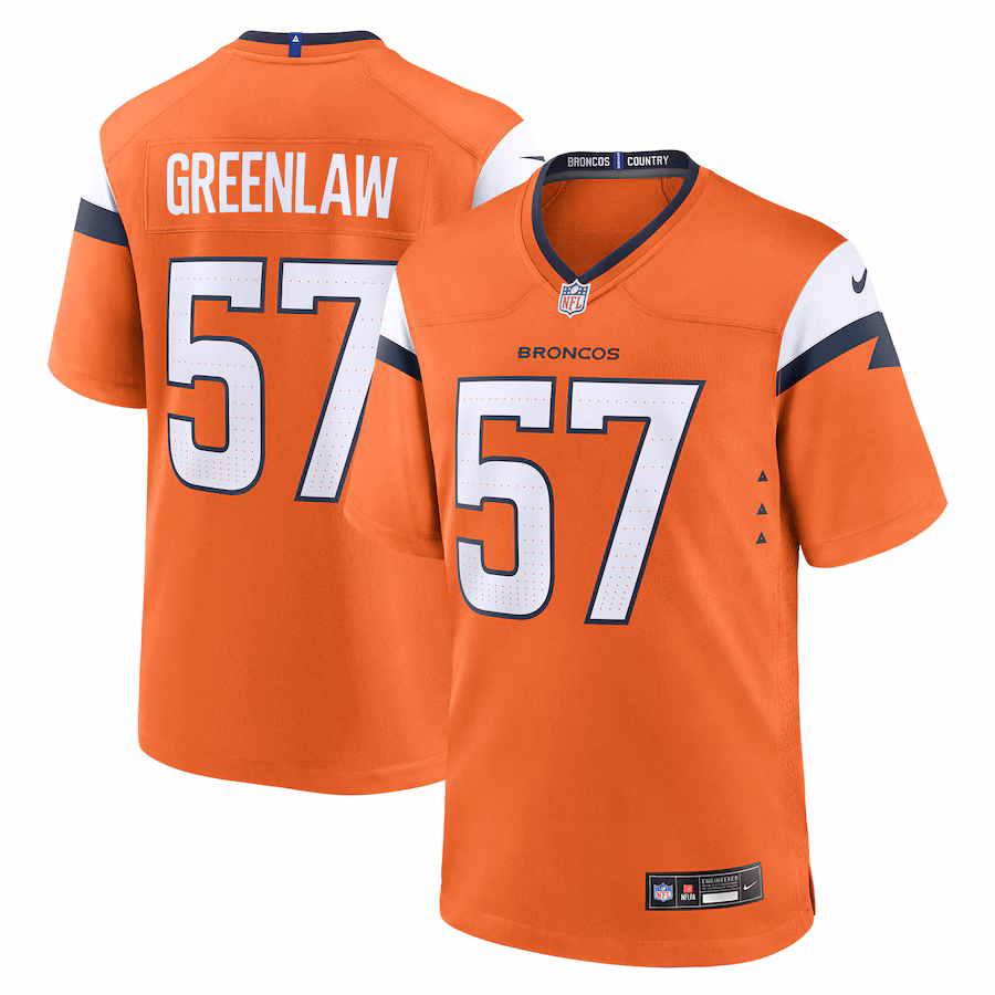 Men's Denver Broncos Dre Greenlaw Nike Orange Team Game Jersey