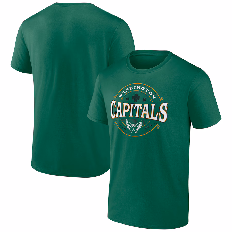Men's Washington Capitals Kelly Green St. Patrick's Day Lucky T-Shirt