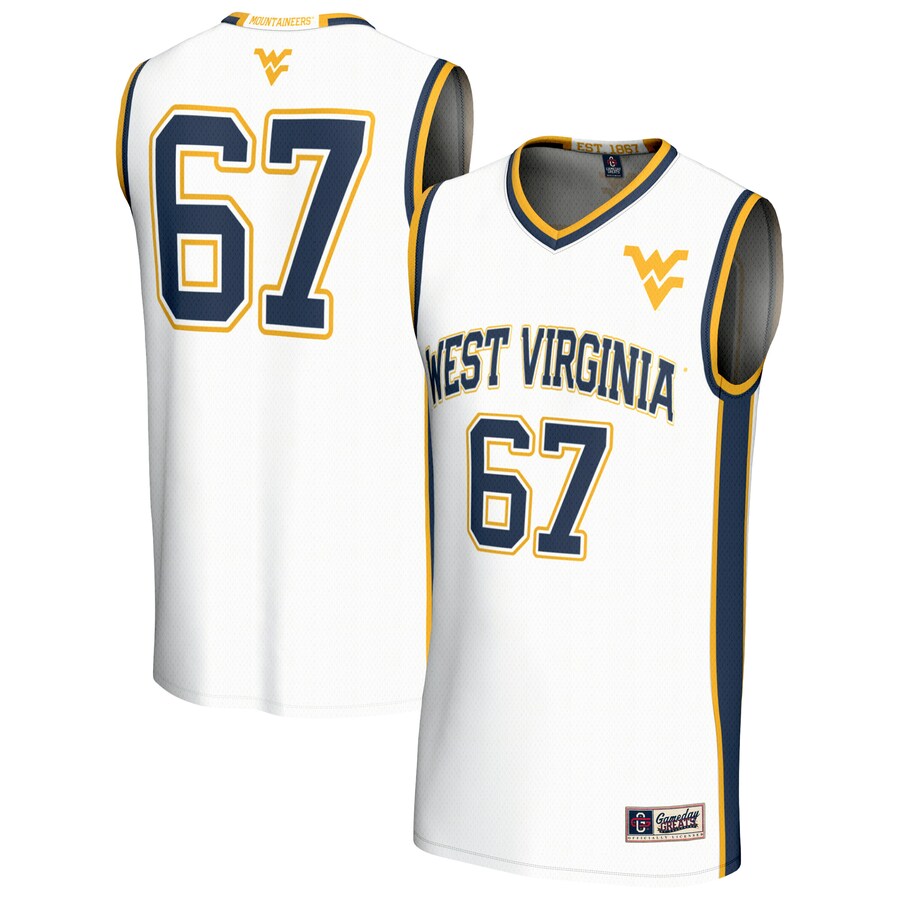 Unisex GameDay Greats White West Virginia Mountaineers Lightweight Collegiate Basketball Fashion Jersey