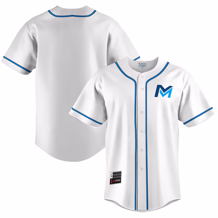 Youth GameDay Greats  White Mid Michigan College  Lightweight Baseball Jersey