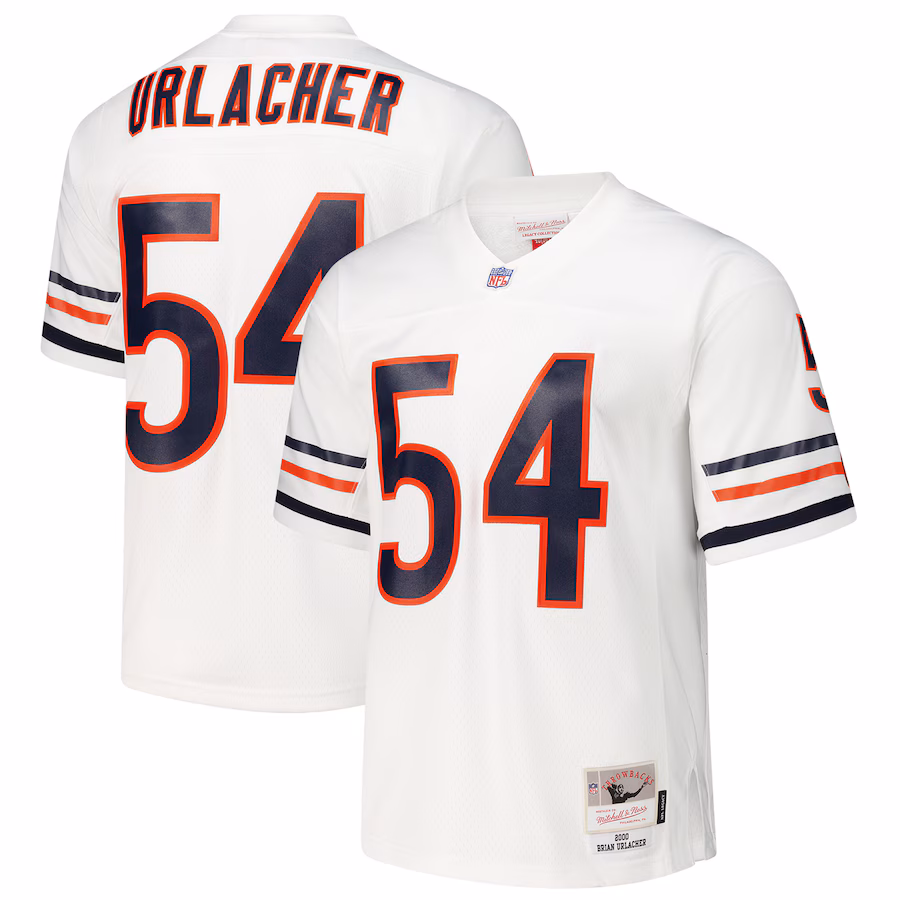 Men's Chicago Bears Brian Urlacher Mitchell & Ness White 2000 Legacy Replica Jersey