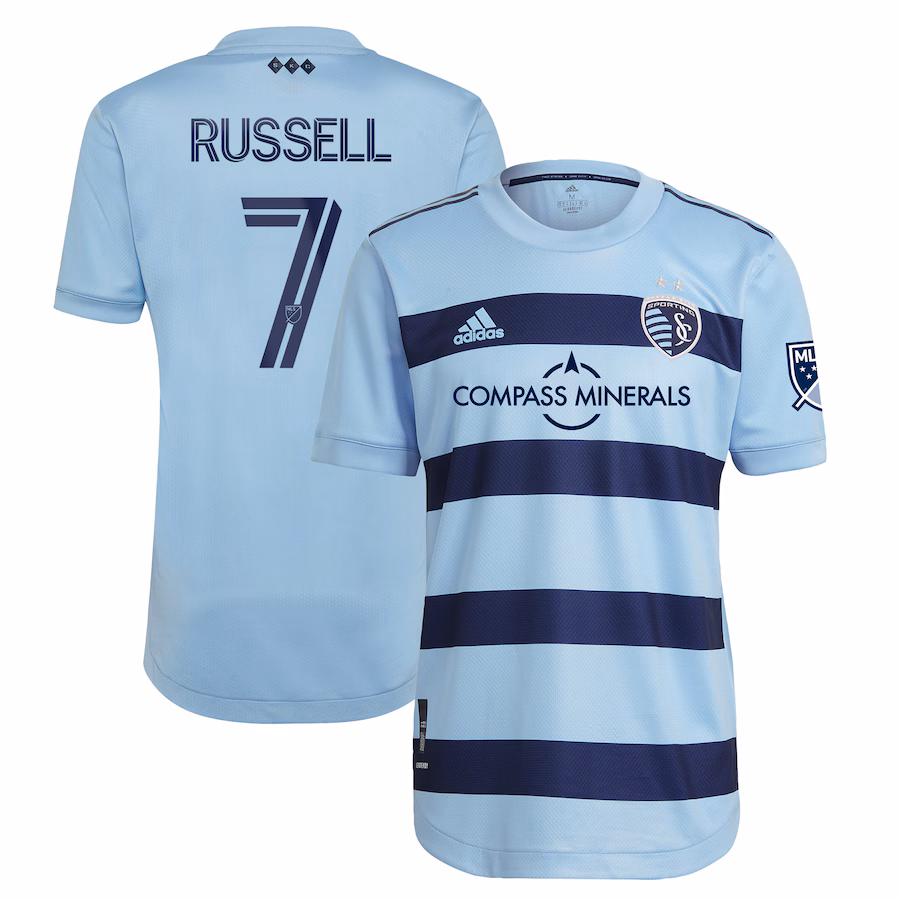 Men's Sporting Kansas City Johnny Russell adidas Light Blue 2021 Primary Team Authentic Player Jersey