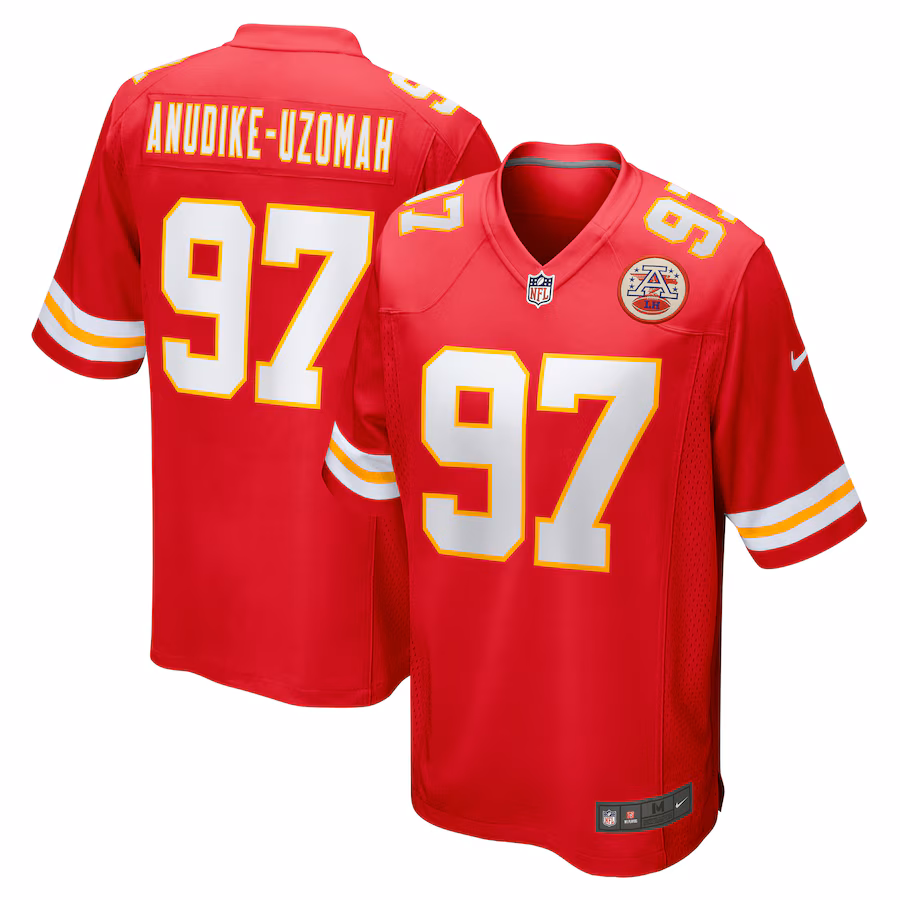 Men's Kansas City Chiefs Felix Anudike-Uzomah Nike Red 2023 NFL Draft First Round Pick Game Jersey