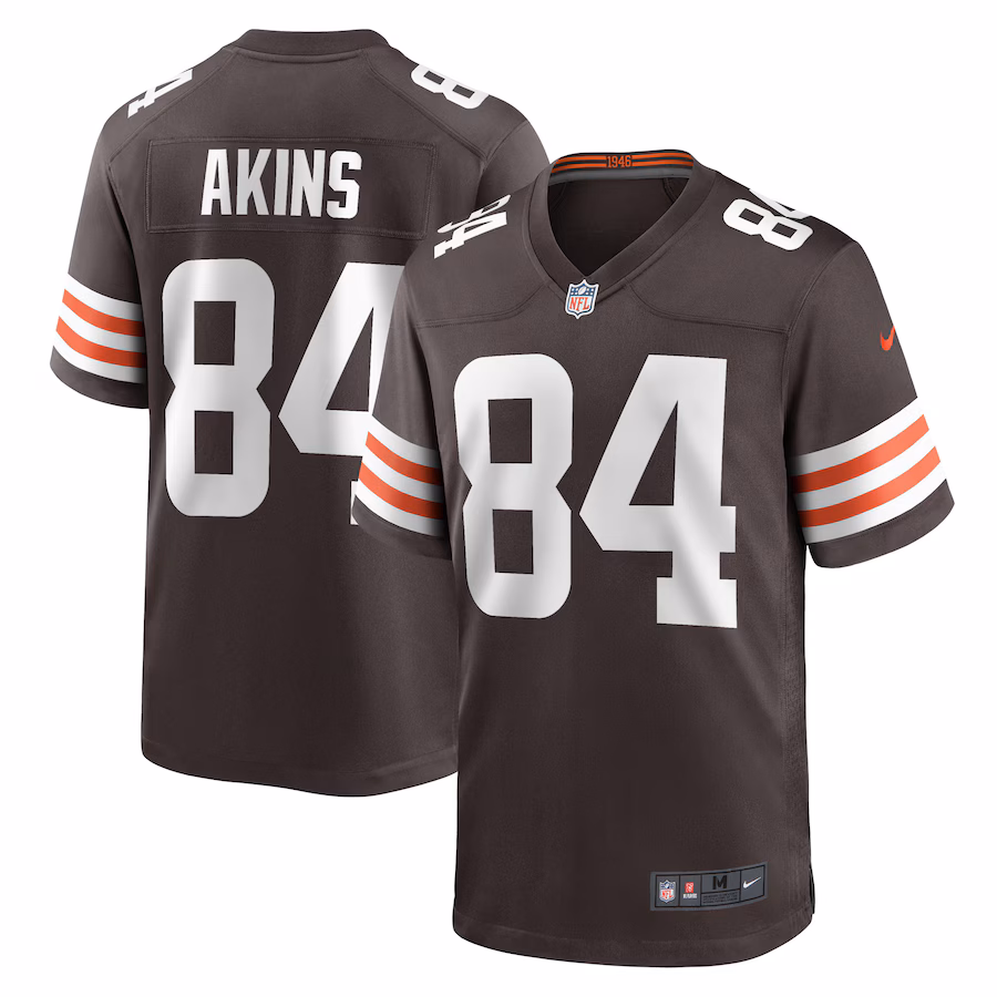Men's Cleveland Browns Jordan Akins Nike Brown Game Player Jersey