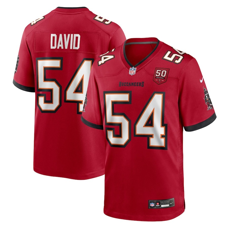 Men's Tampa Bay Buccaneers Lavonte David Nike Red 50th Season Team Game Jersey