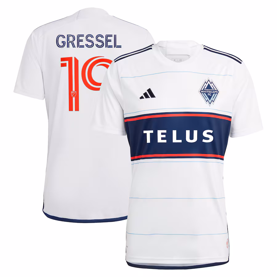 Men's Vancouver Whitecaps FC Julian Gressel adidas White 2023 Bloodlines Replica Player Jersey