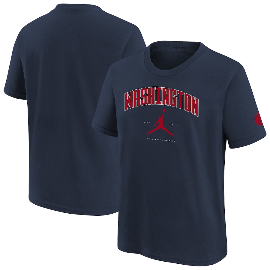Youth Washington Wizards Jordan Brand Navy Essential Cities T-Shirt