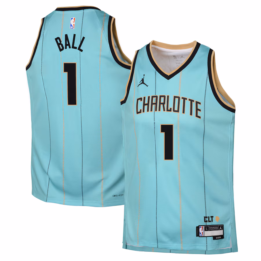 Youth Charlotte Hornets LaMelo Ball Jordan Brand Mint 2024/25 Swingman Player Jersey - City Edition