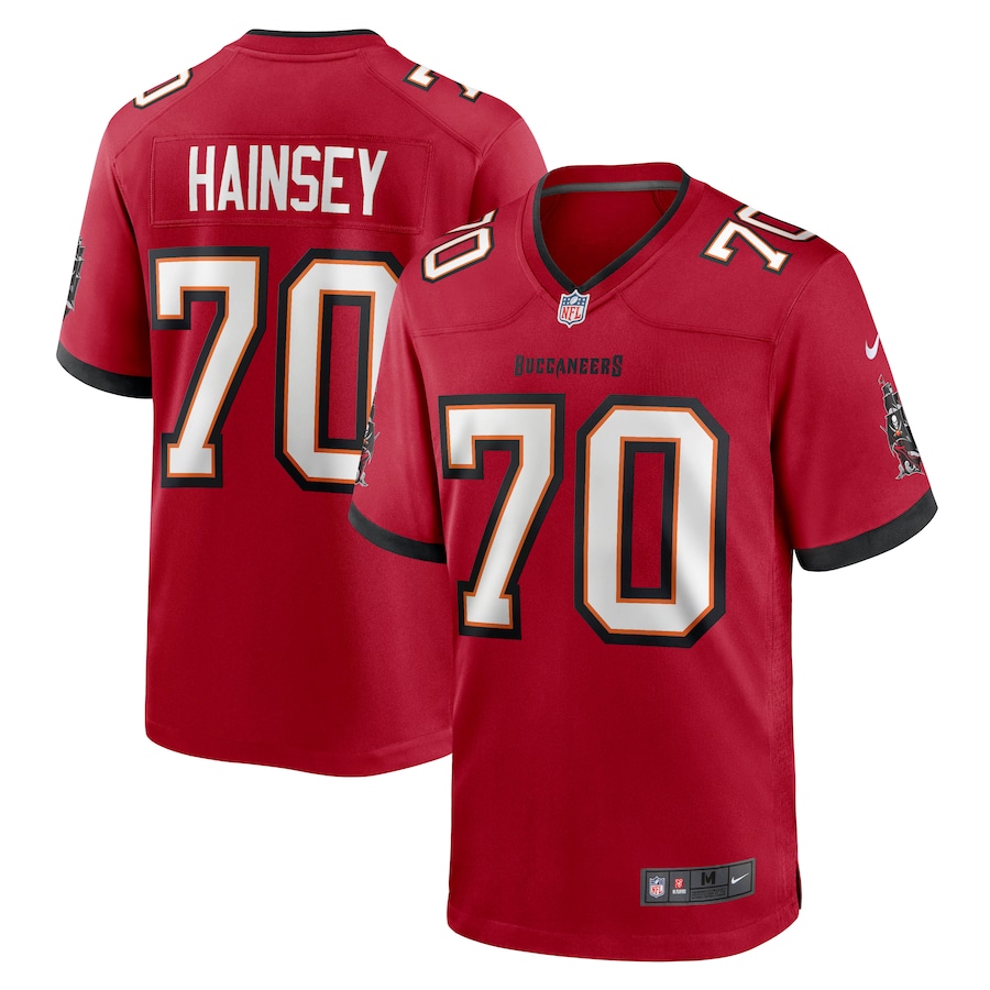 Men's Tampa Bay Buccaneers Robert Hainsey Nike Red Game Jersey