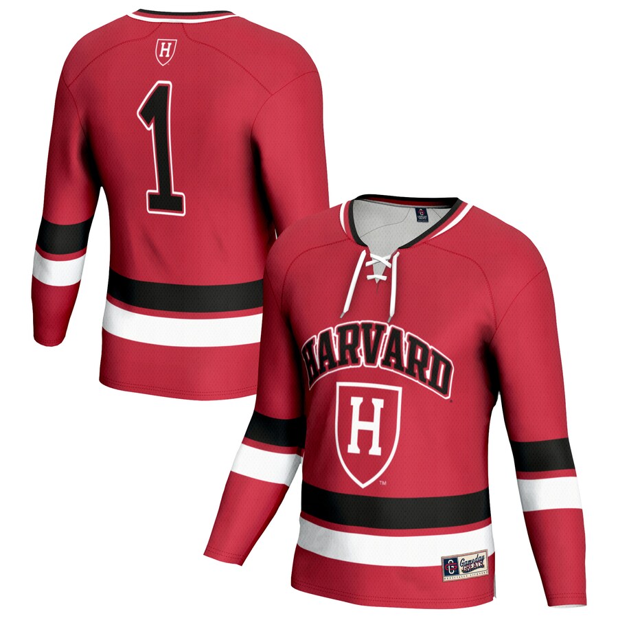 Youth  Crimson Harvard Crimson Lightweight Women's Hockey Team Fashion Jersey