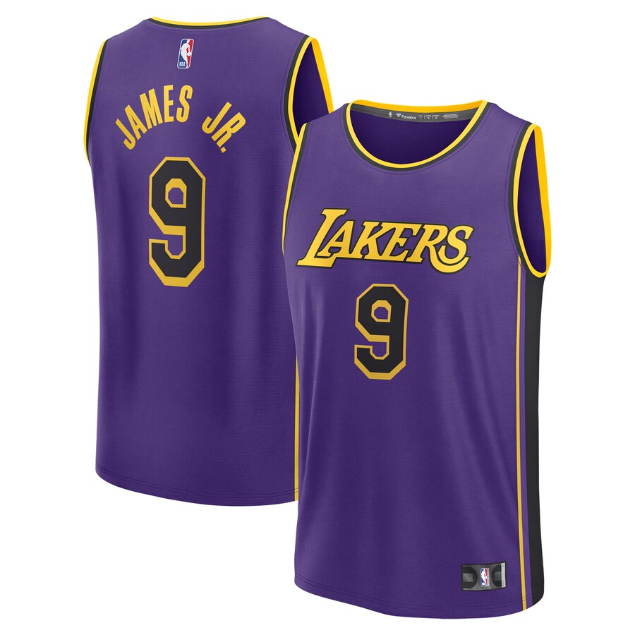 Men's Los Angeles Lakers Bronny James Fanatics Purple Fast Break Replica Player Jersey - Statement Edition