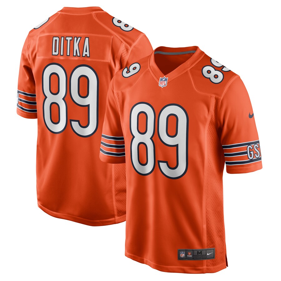 Men's Chicago Bears Mike Ditka Nike Orange Retired Player Alternate Game Jersey
