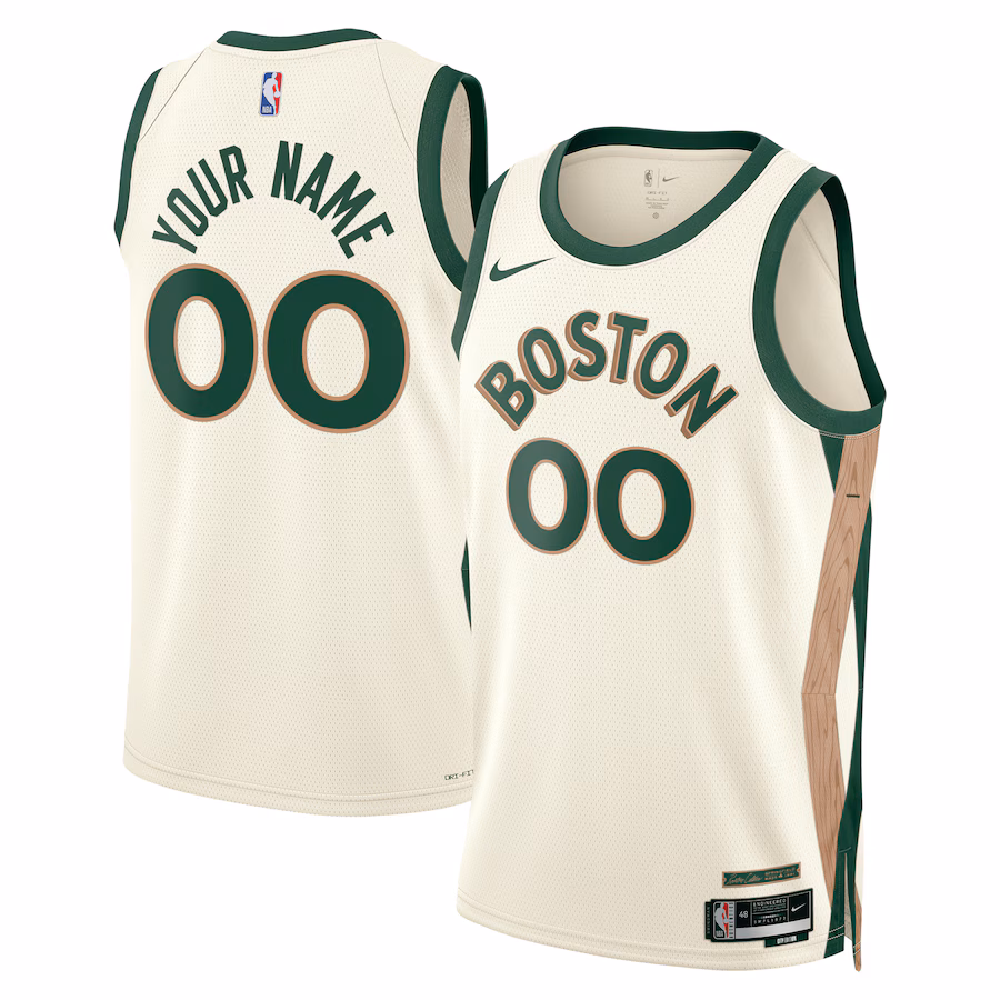 Unisex Boston Celtics Nike White 2023/24 Custom Swingman Jersey - City Edition