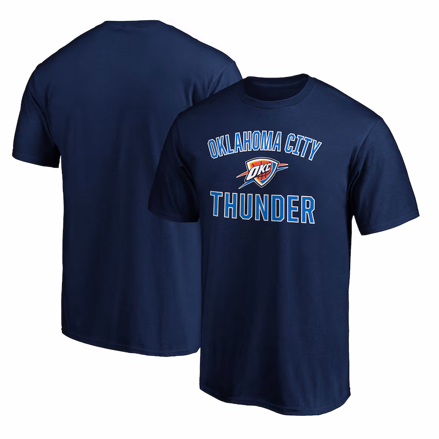 Men's Oklahoma City Thunder  Navy Victory Arch T-Shirt