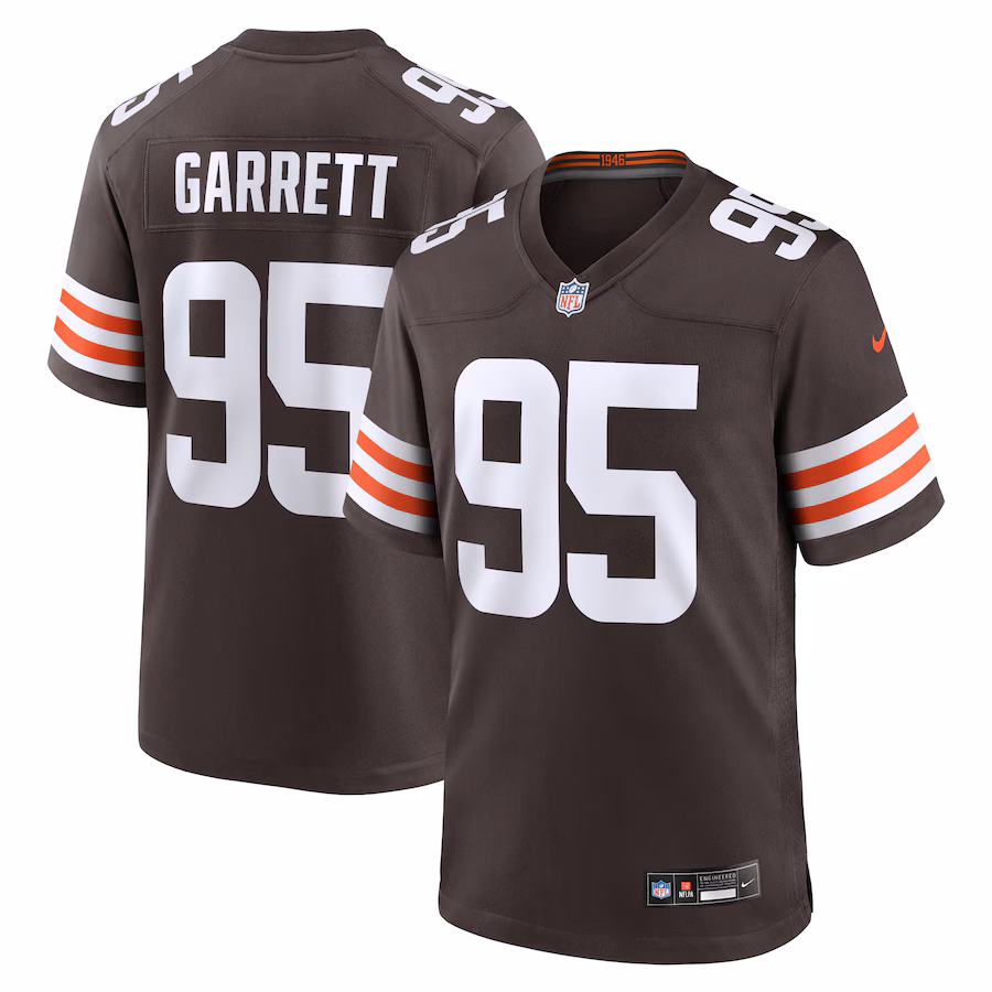 Men's Cleveland Browns Myles Garrett Nike Brown Team Game Jersey
