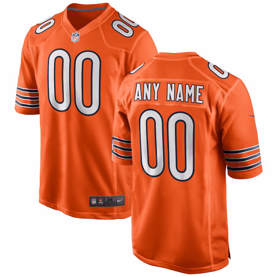 Men's Chicago Bears Nike Orange Alternate Custom Game Jersey