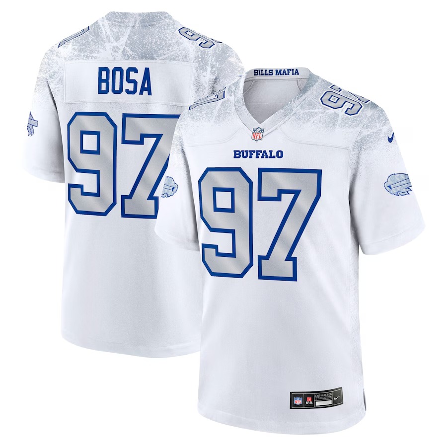 Men's Buffalo Bills Joey Bosa Nike White 2025 Rivalries Collection Game Jersey