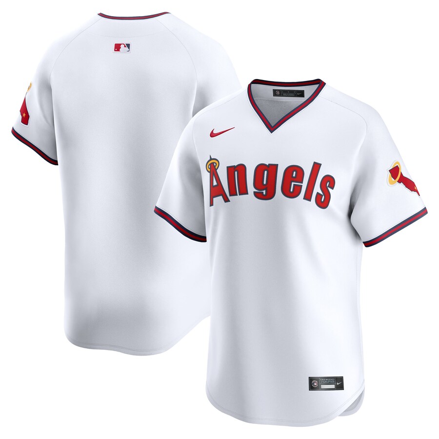Men's Los Angeles Angels Nike White Alternate Limited Jersey