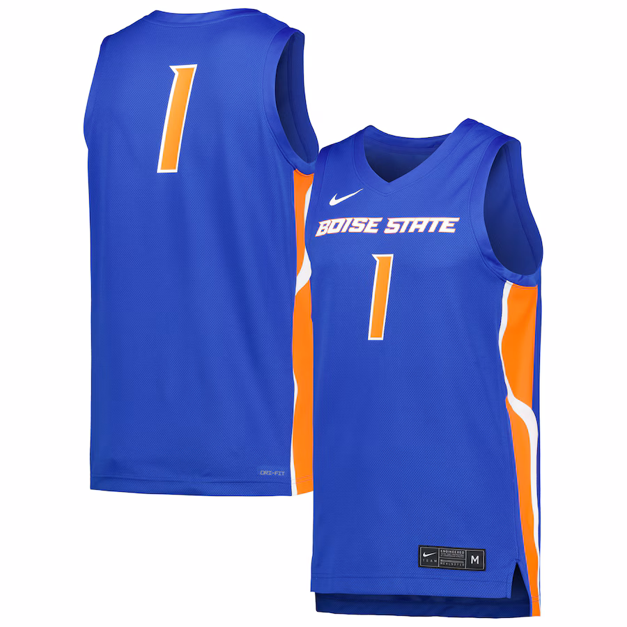 Men's Nike Royal Boise State Broncos Replica Basketball Jersey