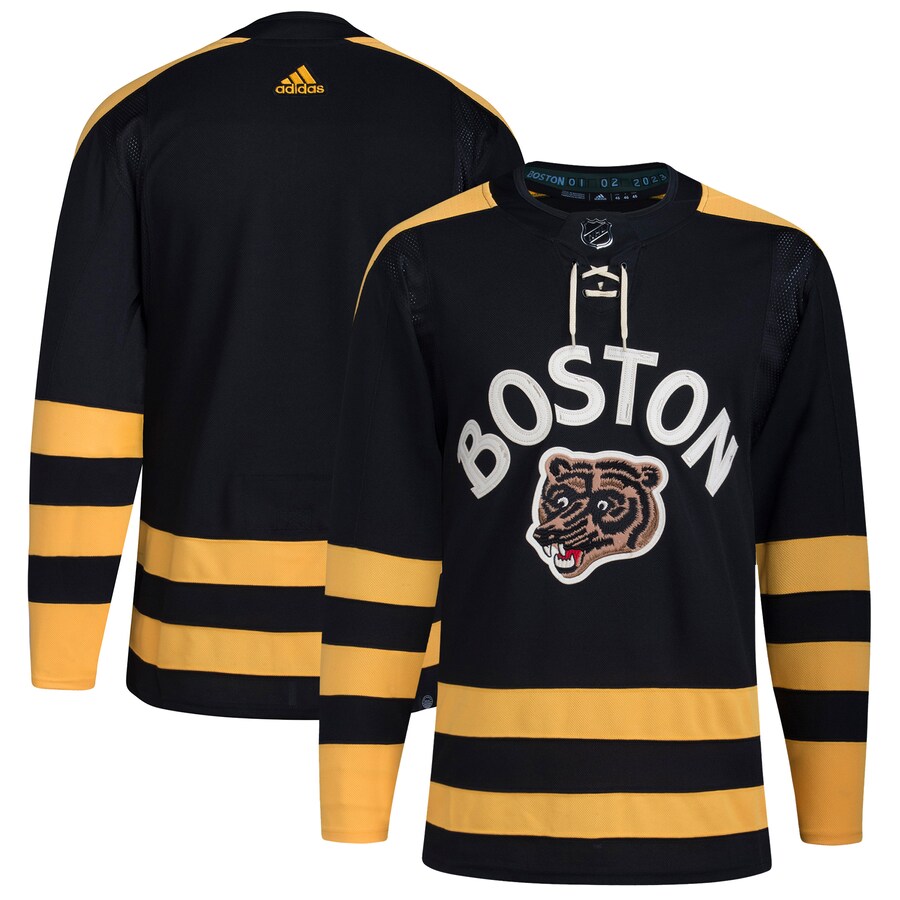 Men's Boston Bruins adidas Black 2023 Winter Classic Blank Jersey