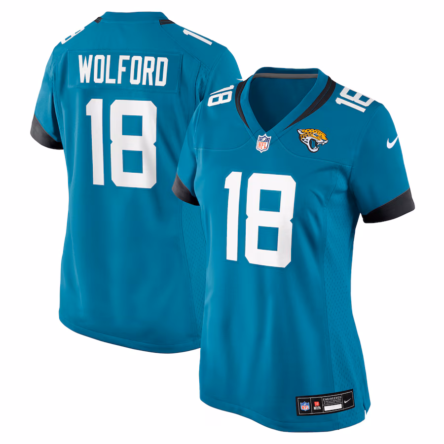 Women's Jacksonville Jaguars John Wolford Nike Teal Team Game Jersey